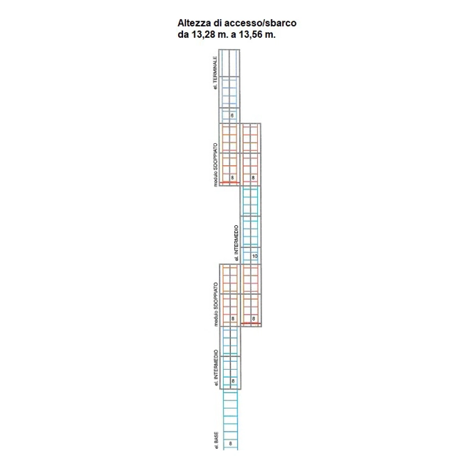 Vendita online Scala a gabbia alla marinara Self System 13,28 m.